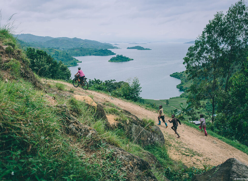 Exploring the Congo Nile Trail along the stunning Lake Kivu in Rwanda.